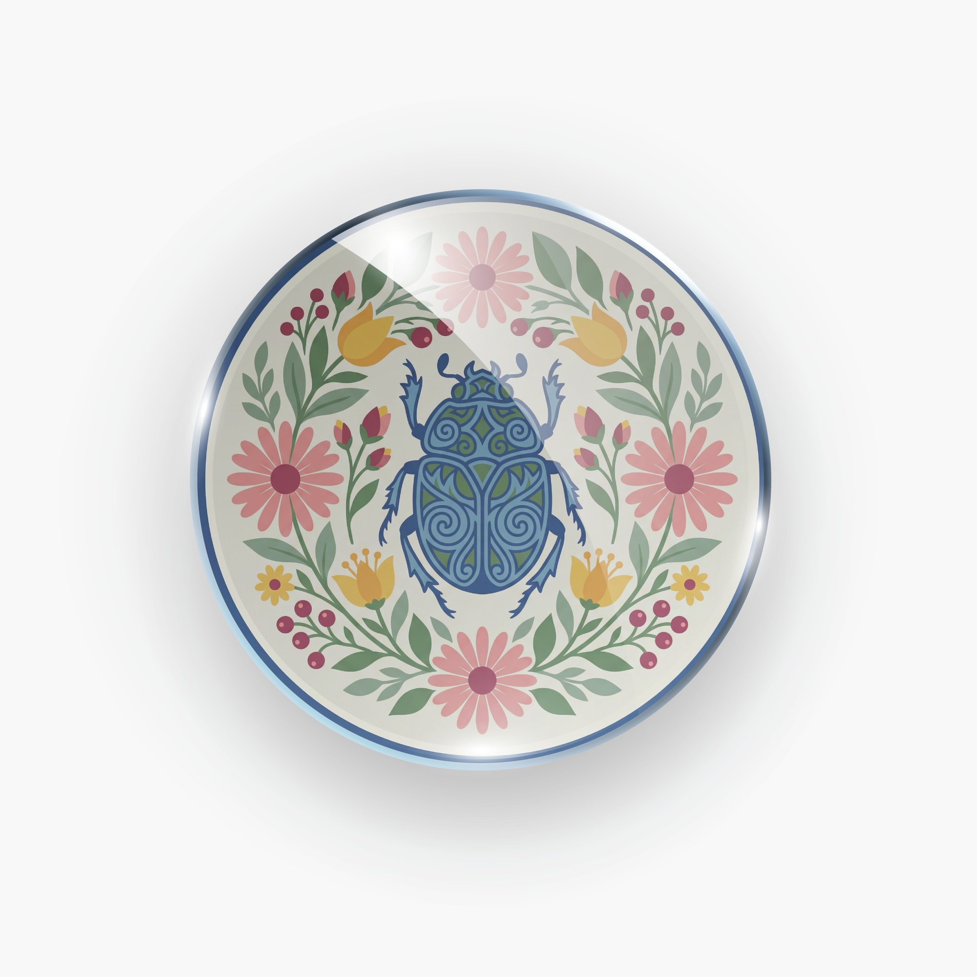 The Enchanted Garden Collection: Premium Folk-Art Acrylic Coasters