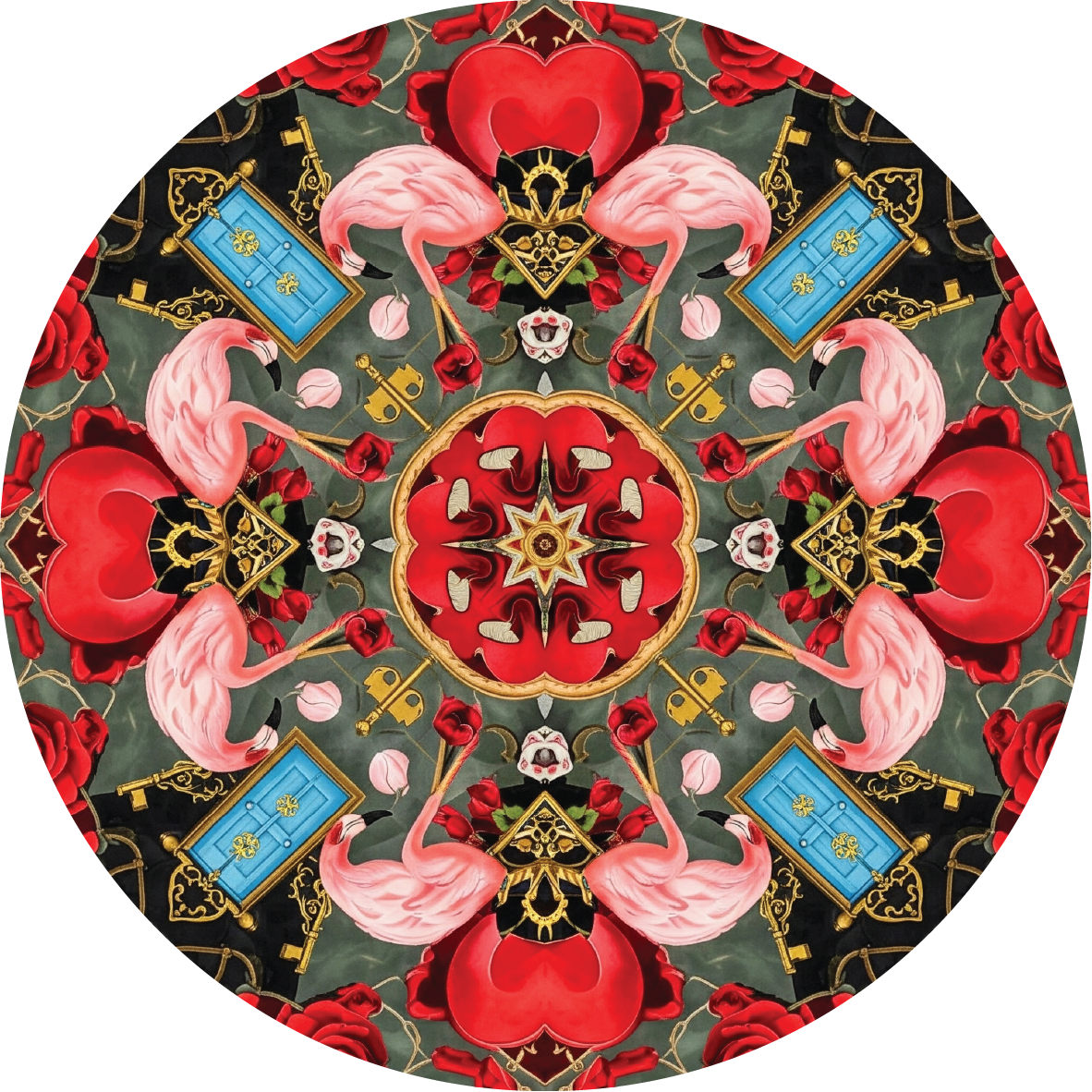 Alice in Kaleidoscope Flamingo
