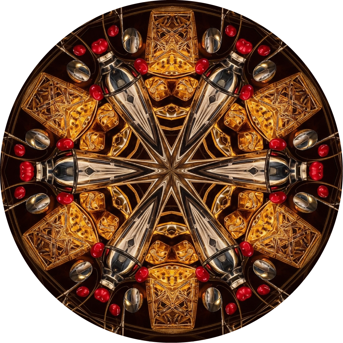 Bar Kaleidoscope Shaker and cherries