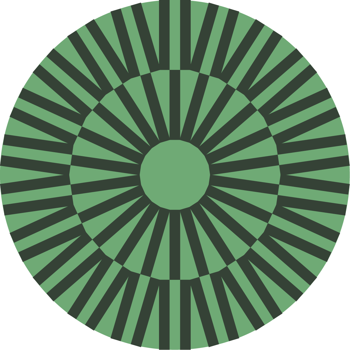 Hypnotic — Geometric Coaster - Green Sage