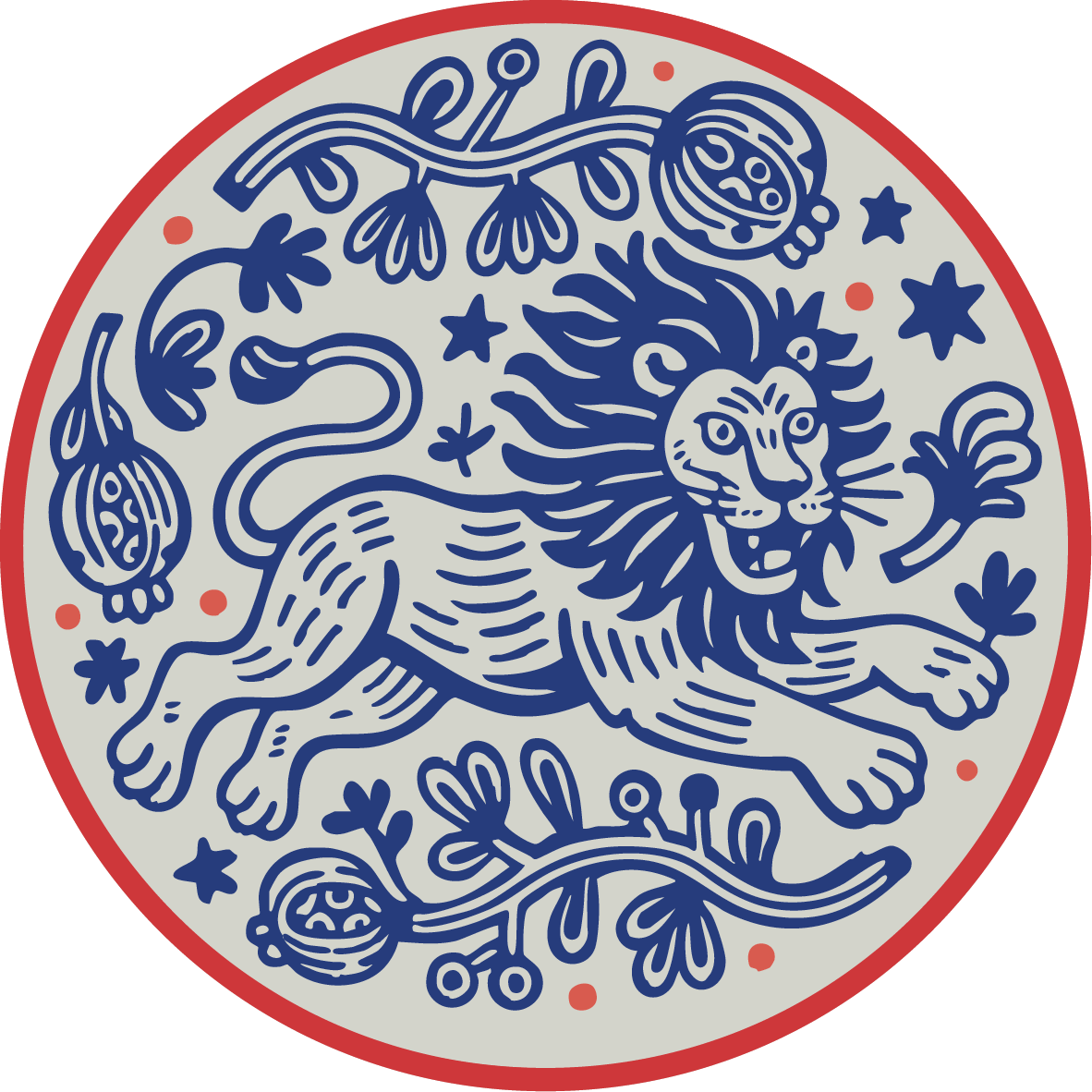 Folk Art Lion