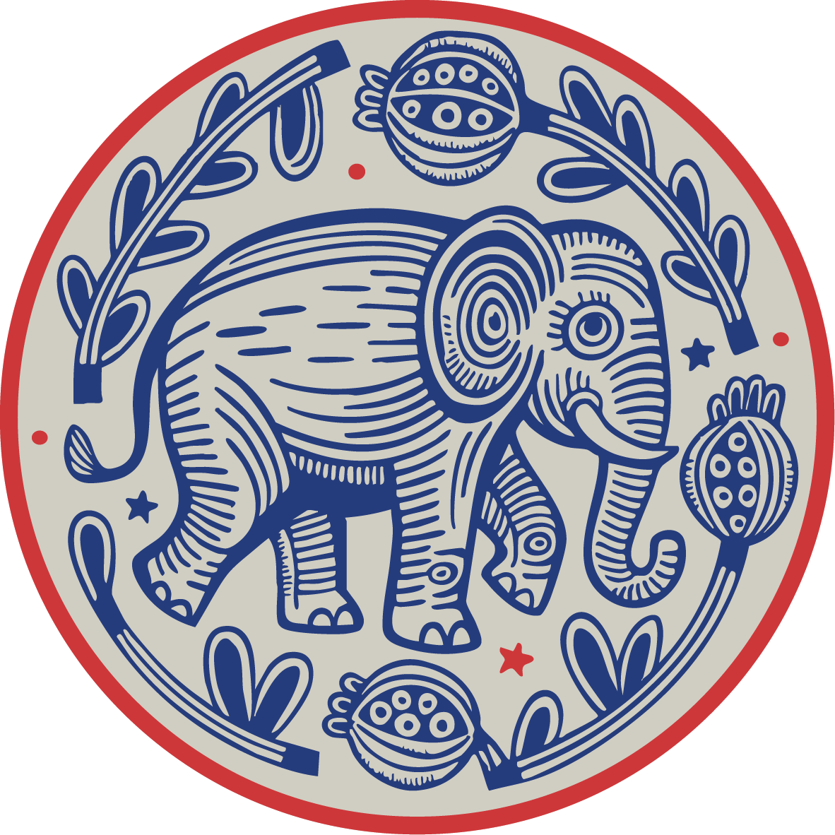 Folk Art Elephant