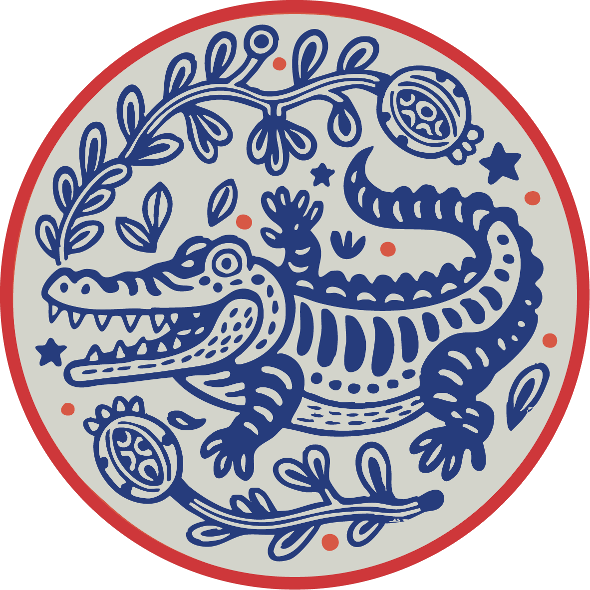 Folk Art Crocodile