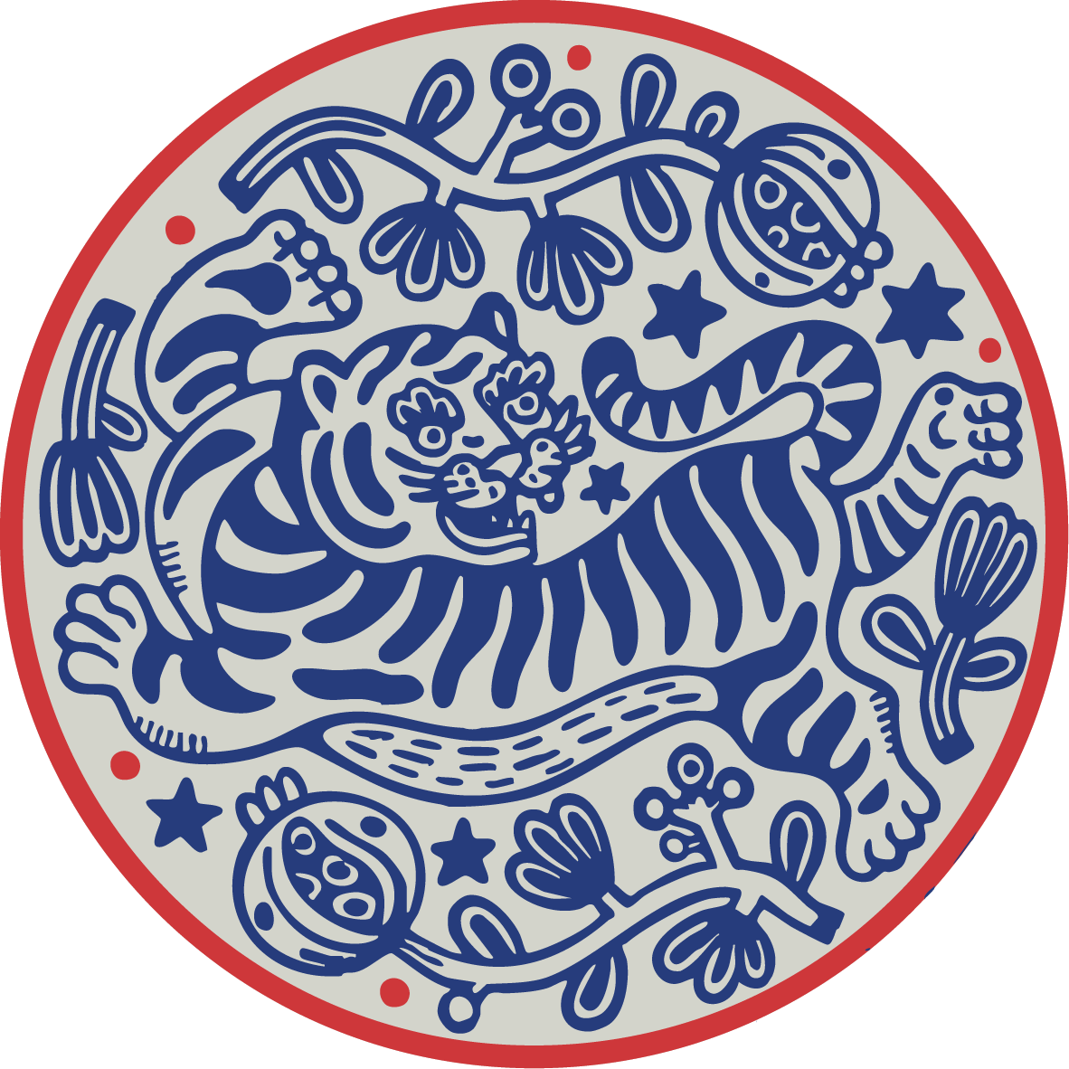 Folk Art Tiger
