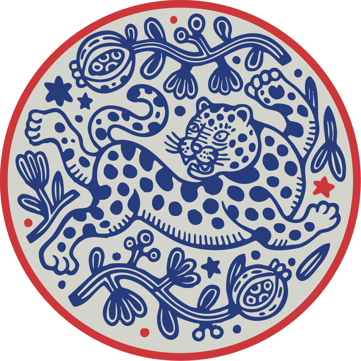 Folk Art Leopard