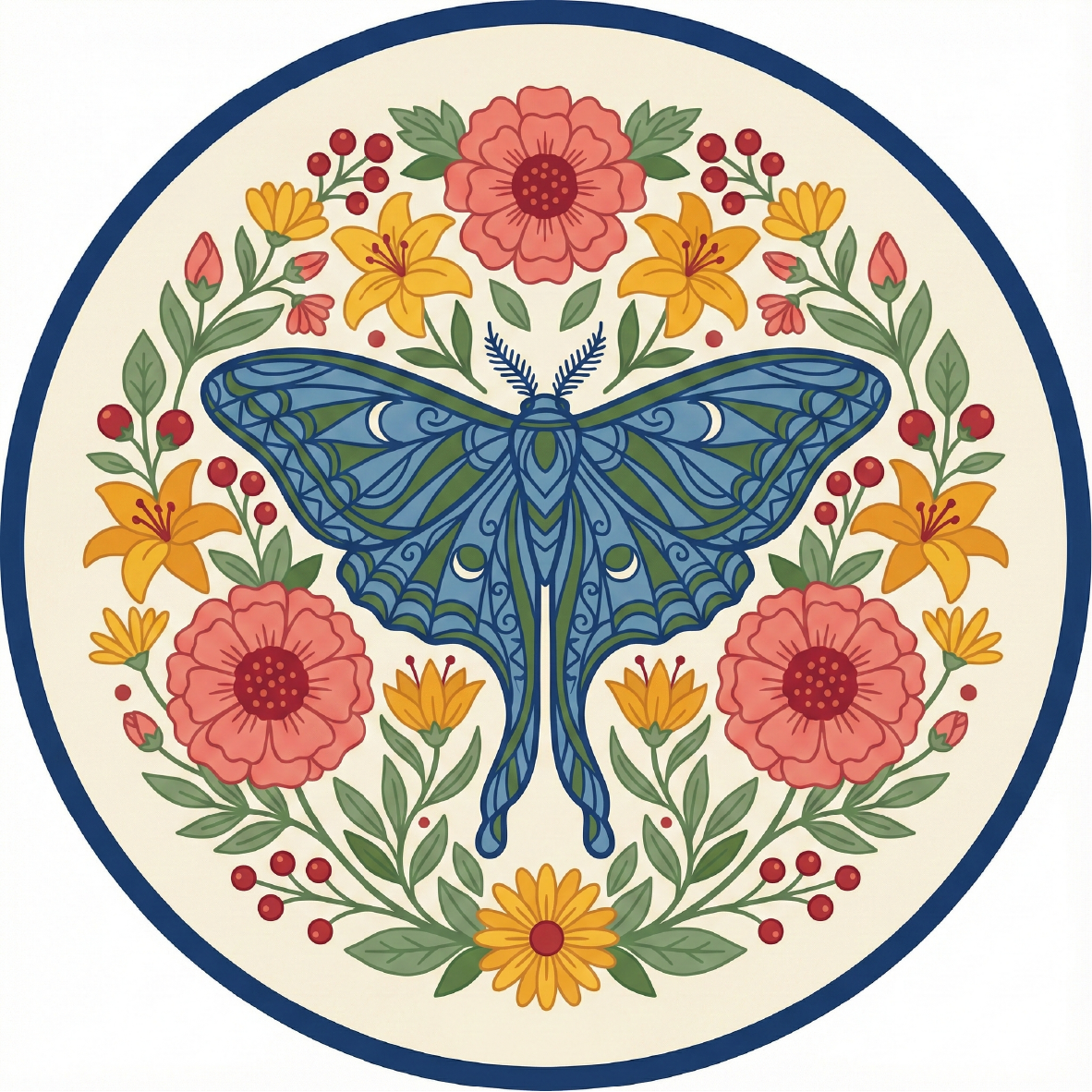 The Enchanted Garden - Luna Moth