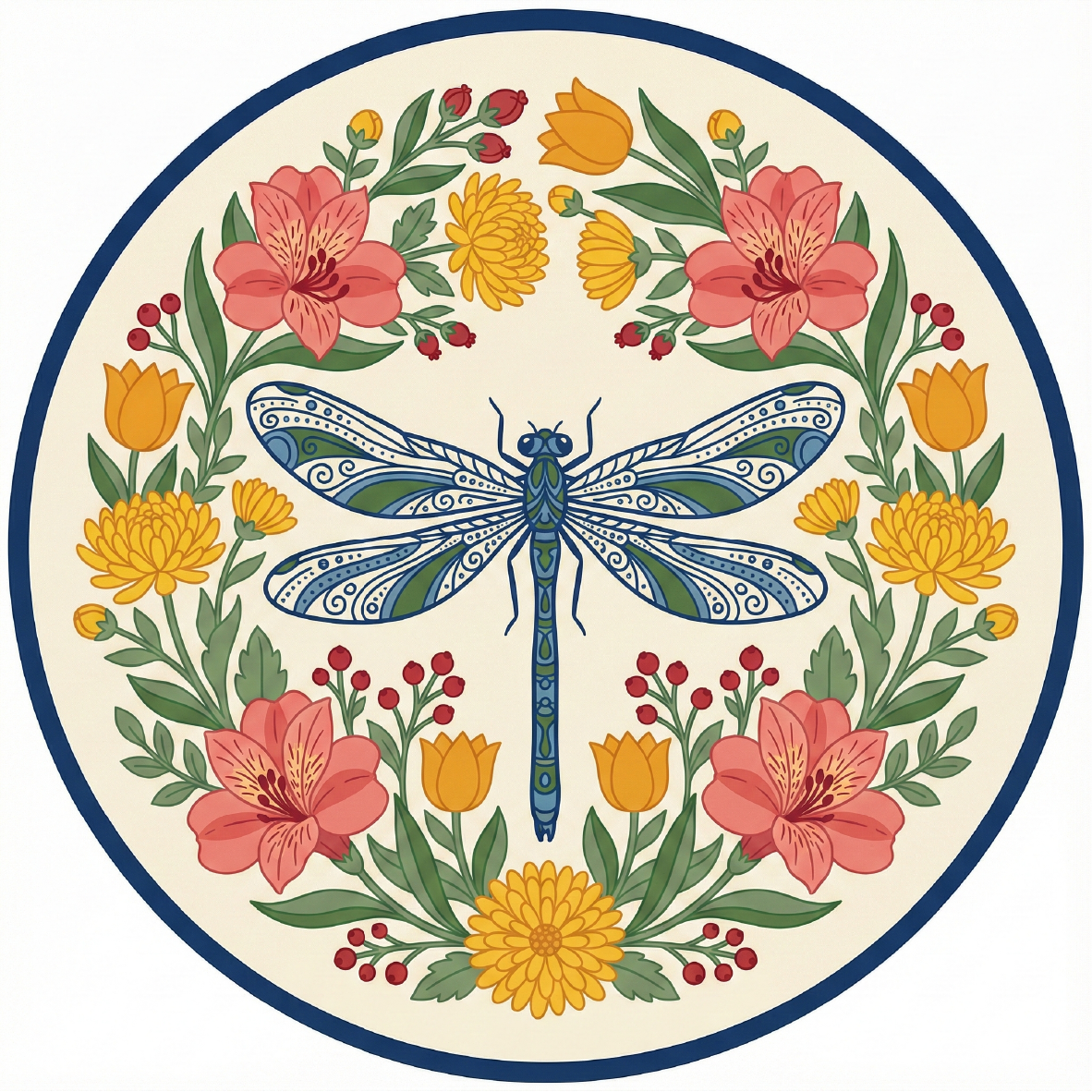 The Enchanted Garden - Calopteryx aequabilis Dragonfly